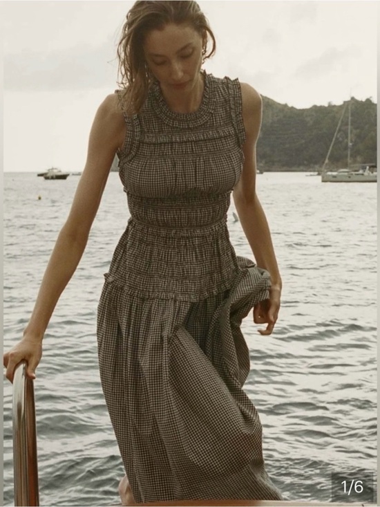 Caroline Constas Dresses & Skirts - CAROLINE  CONSTAS Black & White Gingham Maxi Dress | Size Small